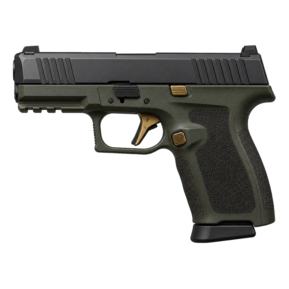 Styled pistol image used in Gun Room onboarding